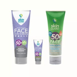 Skin Guard Paquete Protector Solar Labial Y 2 Faciales Minerales Fps 50