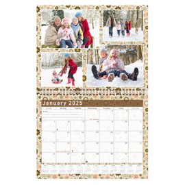 2025 Scrapbook Wall Calendar Spiral-bound (Add Your Own Photos) - 12 Months Desktop/Wall Calendar/Planner - (Edition #010)