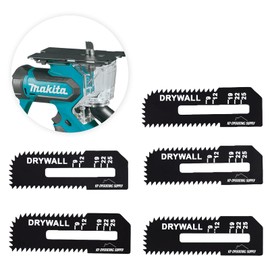 5 Pack Drywall Cutter - Saw Blades for Makita - High Carbon Steel Cordless Cut Out Saw Blades - Cuts Drywall up to 1-3/16" Thick - by KP Operating Supply
