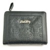 Bad Boy Bi-fold Wallet with L-Shaped Zipper Coin Case, Black
