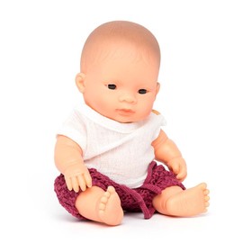 Miniland Miniland31145 Baby Doll Asian Boy Polybag, Multi-Color