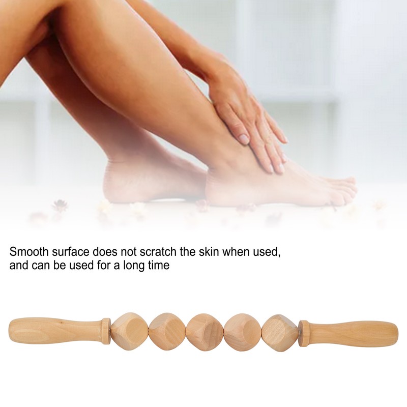 Fascia Massage Roller Meridian Dredgin Wooden Scraping Rods with 5pcs