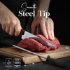 Alpine Cuisine Tempered Steel Knife Sharpener 8 Inch with Ergonomic