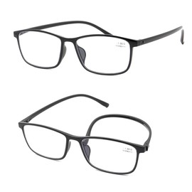 Mcoorn Blue Light Blocking Computer Reading Glasses 2 Pack | Lightweight Reader for Women Men, Flexible Anti-Slip, Clear Lens +2.00