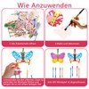 Werownsgso 10-Piece Butterfly Style Craft Set, Butterfly Wood Craft Set,