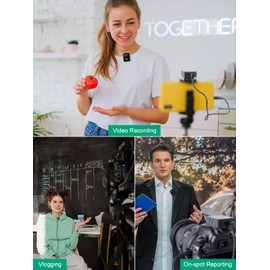 SYNCO G2(A1),2.4G Wireless Lavalier Microphone System with Clip on Lapel mic for Vlogging YouTube go wirelessly on Camera Phone Tablet, Compatible rode Shotgun Mic, SYNCO-G2-Wireless-Go-Microphone