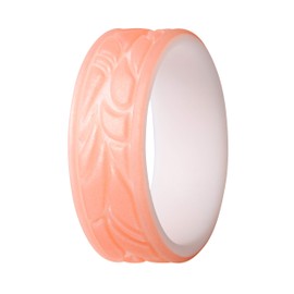 ThunderFit - Anillos de silicona para mujer, diseño estampado, paquete múltiple de 1/4/7, 10.5 - 11 (20.6mm), Silicona, Sin piedras preciosas