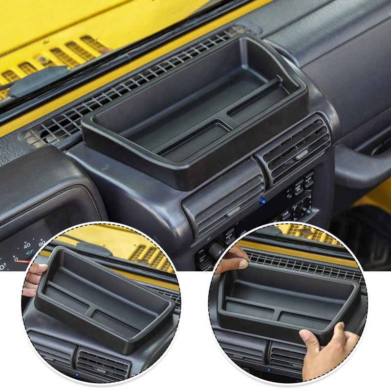 JeCar for TJ Center Console Dash Tray, Dashboard Storage Box