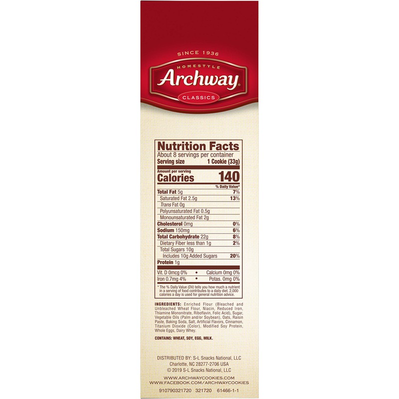 Archway Cookies, Iced Oatmeal Soft Cookies, 9.25 Ounce (Pack of