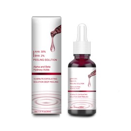 Peeling Solution,AHA 30% + BHA 2% Peeling Solution Fruit Acid Essence Liquid Exfoliating Pores Shrinks Facial Care Serum