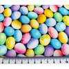 Timeless Treasures 100% Cotton Digital Easter Eggs Packed Easter Fabric
