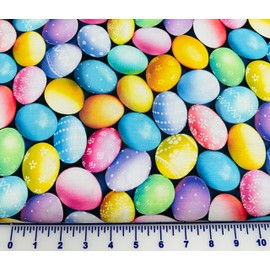 Timeless Treasures 100% Cotton Digital Easter Eggs Packed Easter Fabric by The Yard FUN-CD3395