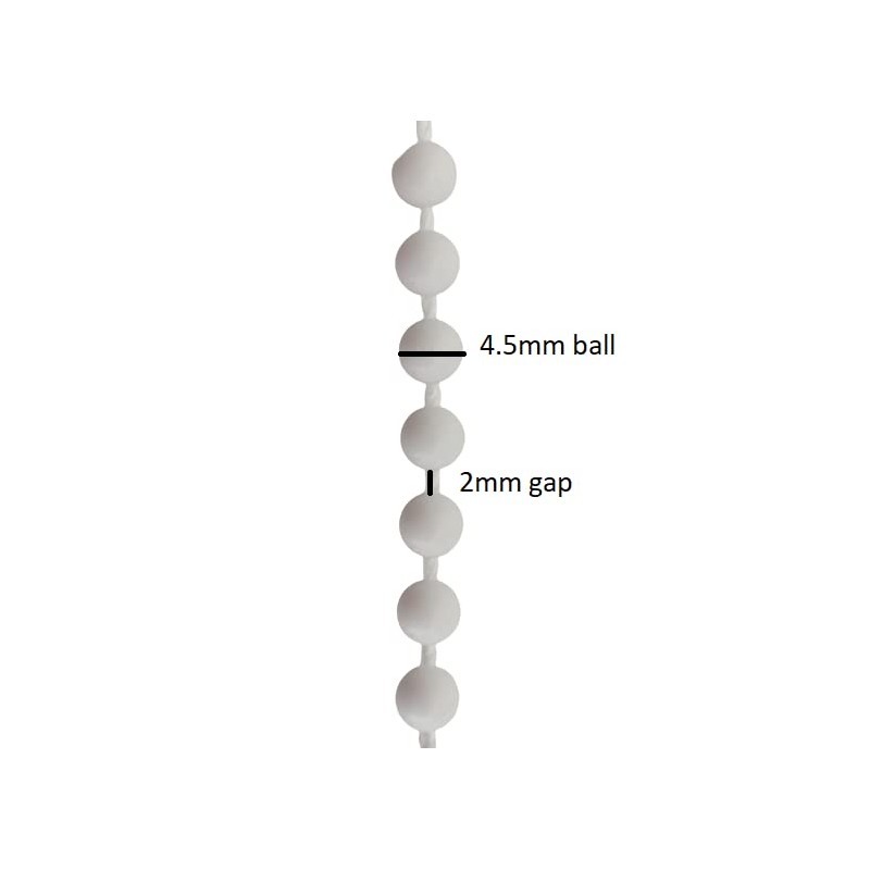 Blindspares Replacement Window Blind White Chain Continuous Loop - 1.75m,