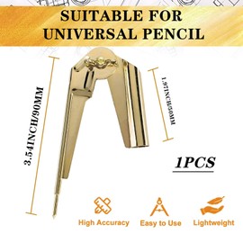 Scribe Tool,Geometry Compass Scriber Tool,Gold Carpenters Tools Scribing Compass,Drawing Scribing Tool,Accurate Circle compass Tools,U Scribe Jig,for Drawing,Drafting,Geometry,Carpentry.