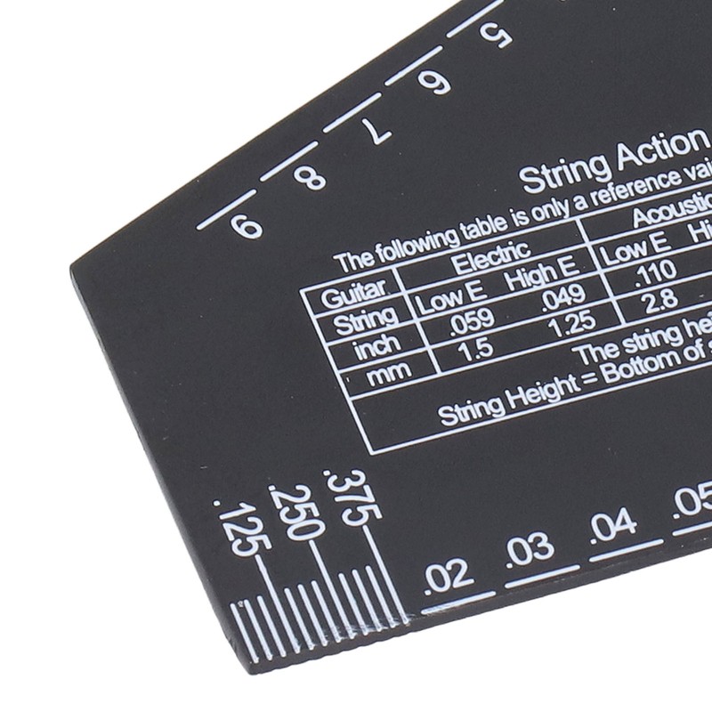 Guitar String Action Gauge Ruler Tool Stainless Steel Electric Guitar