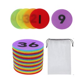 Carpet Spot，Spot Markers Multipurpose with 1-36 Numbers (36) for Line up Dots Classroom Must Haves Numbered Spot Markers,6 Colors Carpet Markers