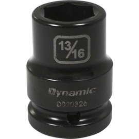 Dynamic Tools 3/4-Inch Drive 6 Point SAE, 13/16-Inch Standard Length, Impact Socket