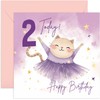 Old English Co. Second Birthday Card for Girls - Happy