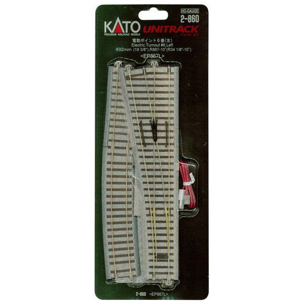 Kato KAT2860 HO #6 Remote Left-Hand Turnout