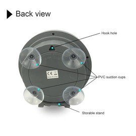 Lyaciomn Digital Shower Clock Waterproof, Bathroom Timer Clock, Digital Kitchen Wall Clock, No Punching Suction Cup Clock