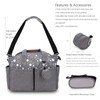Diaper Bag Large Size Multi Pockets Gray Portable Diaper Tote