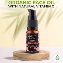 Botanic Rain Ayurveda Face Oil with Gotukola, Licorice & Organic Vitamin C – Anti-Aging, Hydrating Face Serum for Crepey & Mature Skin – Natural, Vegan & Ayurvedic – 0.51 fl oz