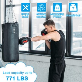 LPZMPZ Swing Hanger with Bearings, Pack of 2, Heavy Duty 180° Swing Hooks, Swing Hanger Made of 304 Stainless Steel for Wooden Beams, Concrete Ceiling, Swing, Yoga, Punch Bag, Hammocks, 771 lbs