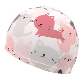 Swimming Cap Kids Swimming Hat Kids Swimming Cap Boys Girls Toddler UV Protection Watermelon Sun Protection Pool Hat Cat