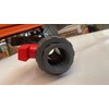 Suinga 32mm Grey PVC Threaded Ball Valve 1" Stop Valve