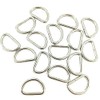 SORTUMOLA 50pcs Metal D Ring Non Welded Loop D-Rings for