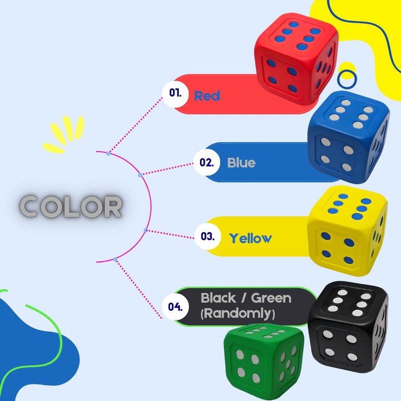 Macro Giant 6 Inch PU Foam Jumbo Big Playing Dice,