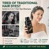 Black Hair Dye Shampoo 3 in 1, Instant Hair Color