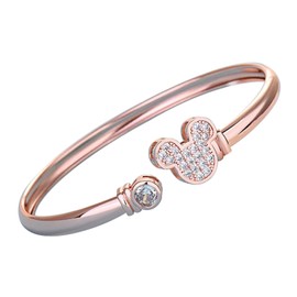 Krstudent Open Cuff Bracelets Rose Gold Bangles Dainty Gold Cuff Bangle for Women 18K Gold Plated Bracelets Jewelry