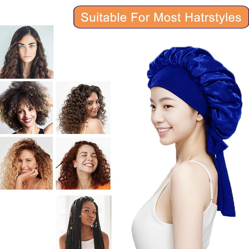 iLamvie Silk Bonnet,Adjustable Satin Bonnet,Hair Bonnet For Sleeping,Bonnet,Soft And Comfortable