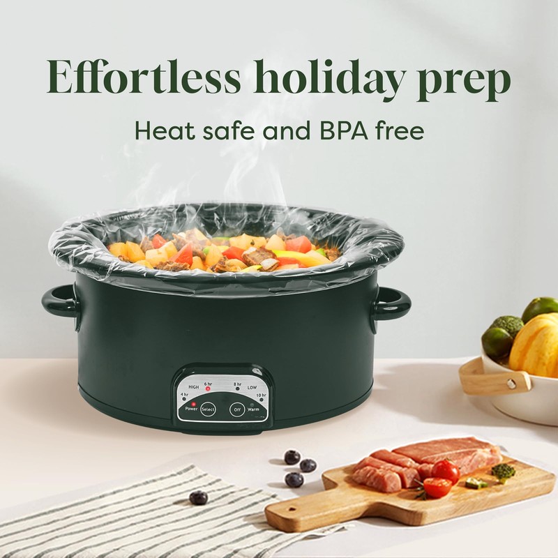 Oasier Slow Cooker Liners, Disposable Oval Large Size 13" x