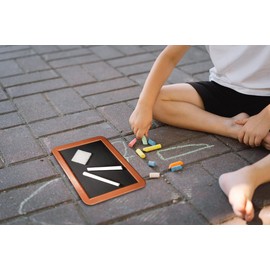 Kit Mini Blackboard Chalkboard 17.5 x 13.5 cm with 1 Sponge and 2 Chalks - Small Black Message Board Mini Notice Board Mini Notice Board