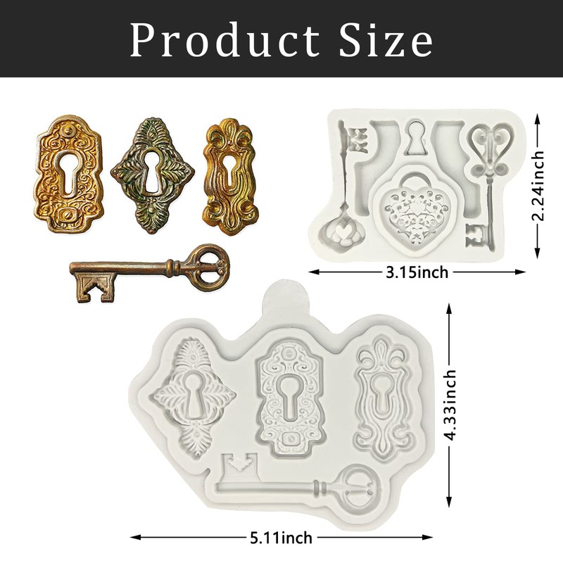 key lock fondant mold