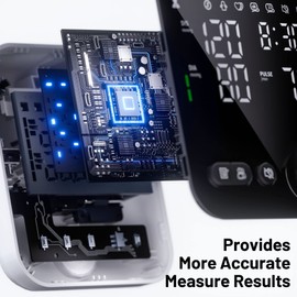 Blood Pressure Monitor Upper Arm Monitors for Home Use Adjustable 8.7"-16.5" Cuff LED Display 2x120 Memory Intelligent Voice Portable Machine with Storage Bag