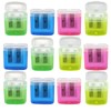 milaosk Pencil Sharpener with Container, 12 Pieces, Double Hole Pencil