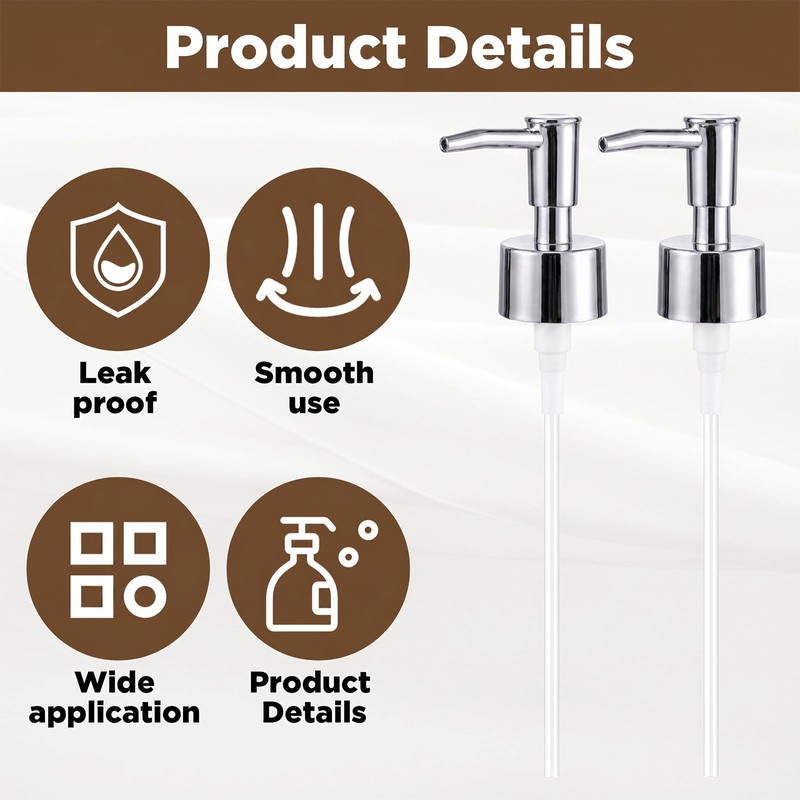 2 Pcs Soap Dispenser Pump Replacement 28/400 Thread Size Soap