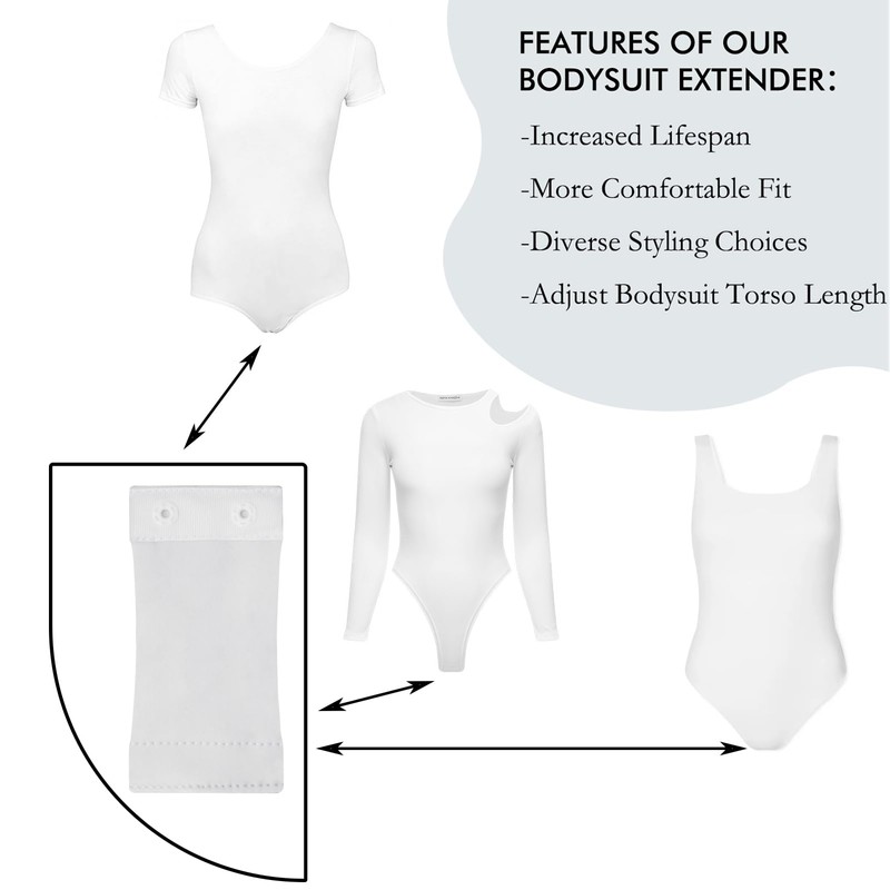 Aenmt Women’s Bodysuit Extender, Removable and Washable Bodysuit Crotch Extender