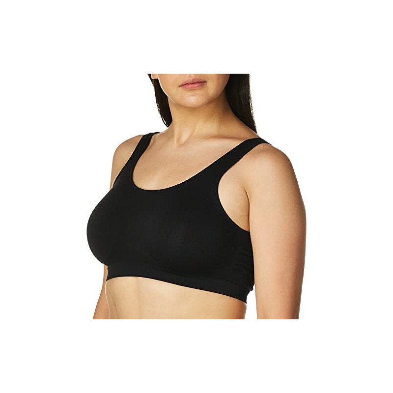 Lamaze Sujetador de maternidad sin costuras para mujer, Negro, M