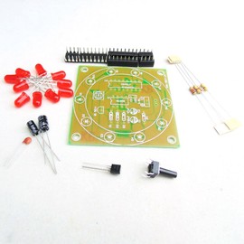 Hailege 2pcs NE555 CD4017 Electronic Lucky Turntable Electronic Production DIY Kit Flash Light DIY for Students Electronics Learning Study