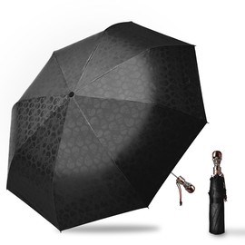 PTGRSWK Gothic Umbrella - Skull Handle, Compact Small Travel Umbrella for Men, UV-Blocking, Black