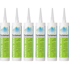 TMS Soundproofing Acoustical Sealant Caulk - Premium Acoustic Sealant, 6 Tubes 28oz Each - Acoustic Caulking Sealant Durable and Long-Lasting