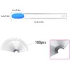 Pack of 100 Nail Sticks, Transparent Nail Art Tip Ring