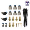 Universal 6 Port / 6 Point Diff Breather Kit Blue