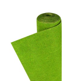 Evemodel 1 m x 2.5 m grass mat, meadow model, lawn mat, grass miniature artificial grass mat for model track, landscapes, miniature (grassy green)