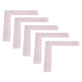 HERCHR Plastic Sewing Ruler, 5PCS L Shaped Ruler Right Angle Ruler Sewing Measure Tailor Ruler Clear Sewing Ruler for Tailor Measuring Supplies