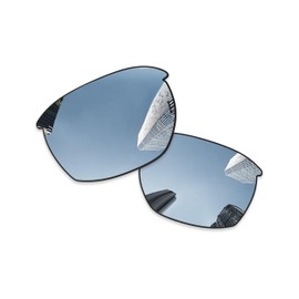 Combime 8 Premium Polarized Mirror Replacement Lenses for Oakley Sliver Edge OO9413 Sunglasses - Silver Mirror